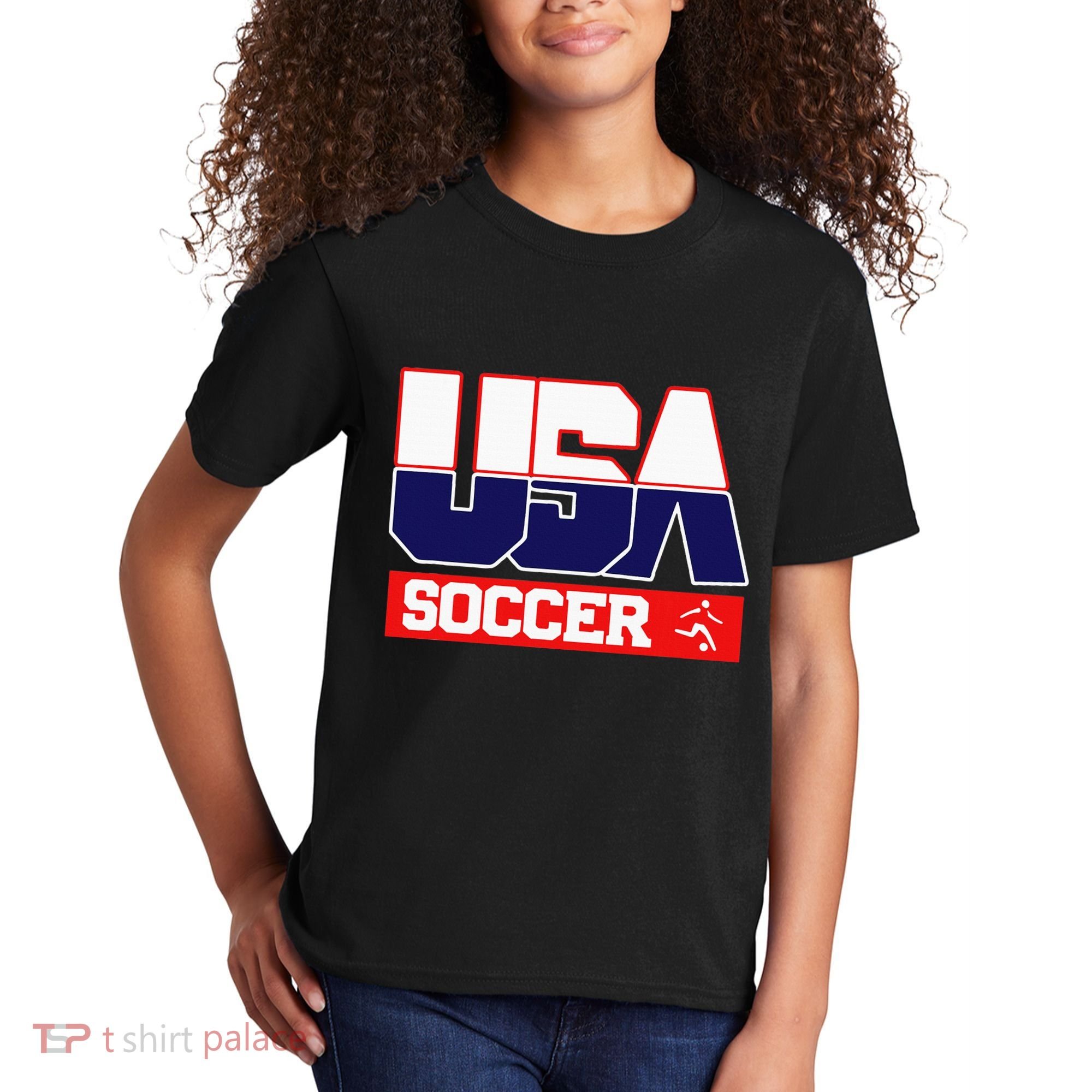 Usa Team Soccer American Kids T-Shirt