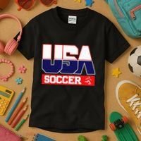 Usa Team Soccer American Kids T-Shirt thumb 3
