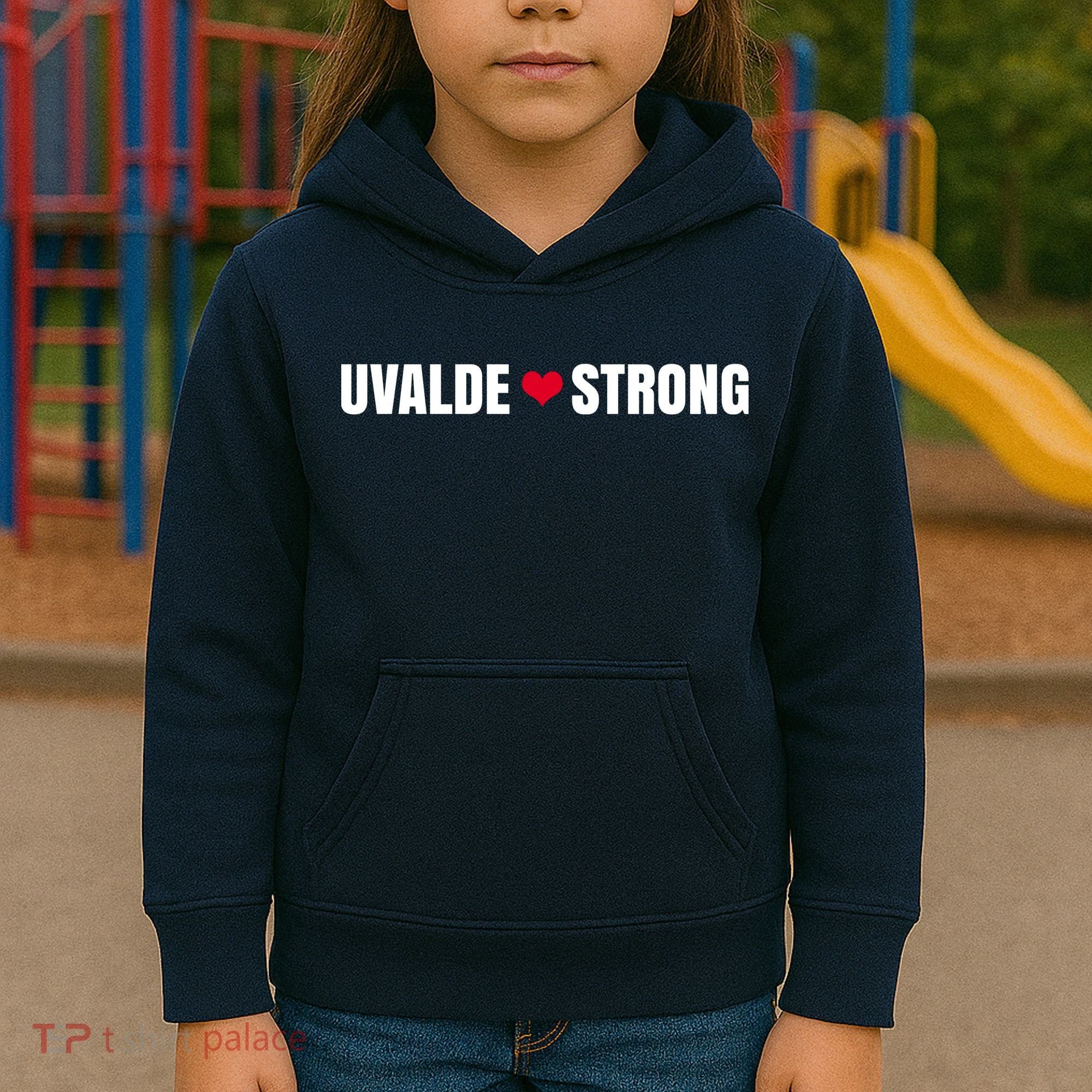 Uvalde Texas Strong Heart Kids Hoodie