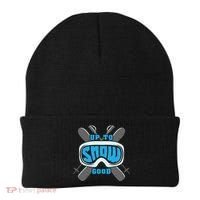 Up To Snow Good Skiing Funny Ski Funny Gift Beanie thumb 0