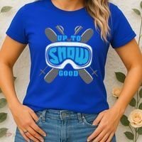 Up To Snow Good Skiing Funny Ski Funny Gift Women's T-Shirt thumb 2