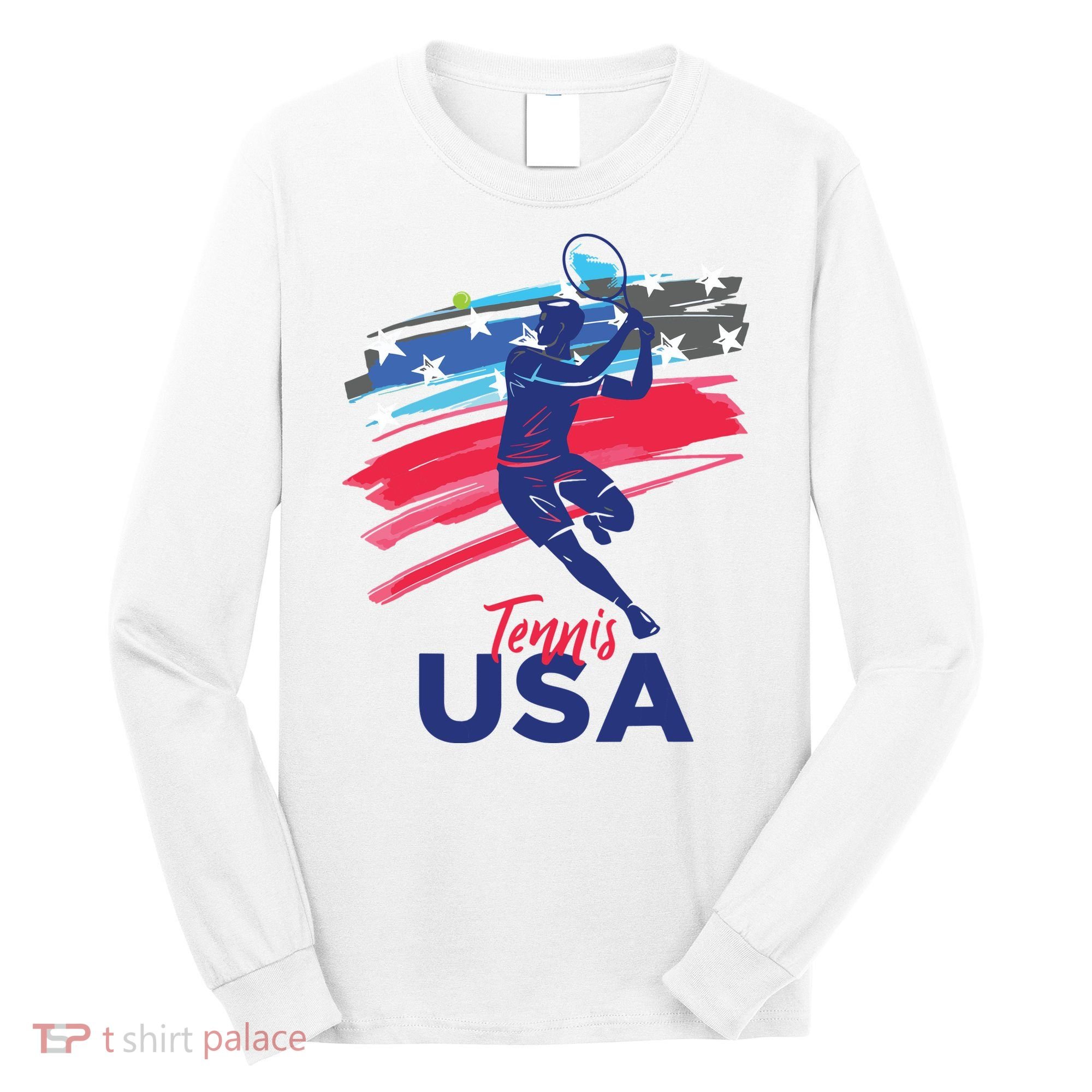 USA Tennis Support The Team Shirts USA Tennis Lover Long Sleeve Shirt