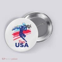 USA Tennis Support The Team Shirts USA Tennis Lover Button thumb 0