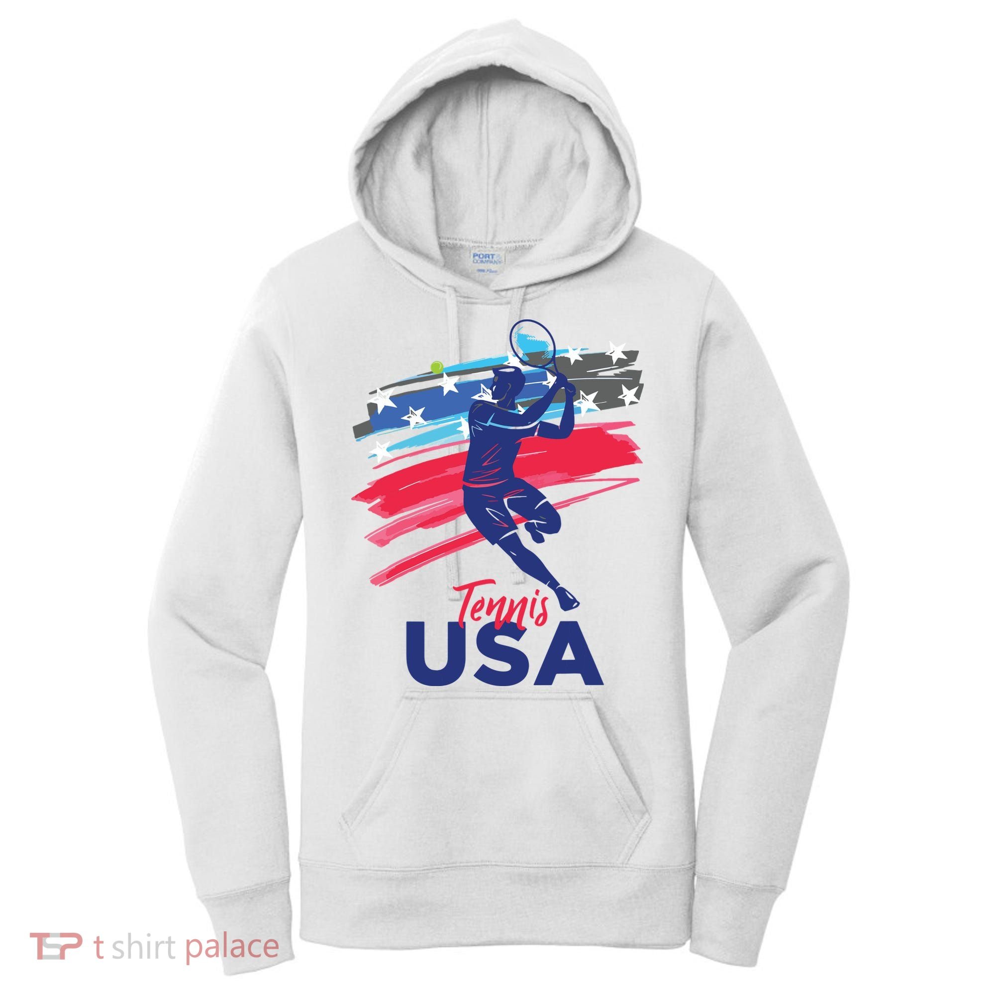 USA Tennis Support The Team Shirts USA Tennis Lover Women's Hoodie