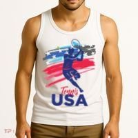 USA Tennis Support The Team Shirts USA Tennis Lover Tank Top thumb 3
