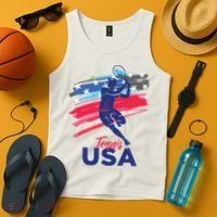 USA Tennis Support The Team Shirts USA Tennis Lover Tank Top thumb 4
