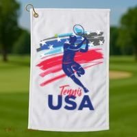 USA Tennis Support The Team Shirts USA Tennis Lover Golf Towel thumb 1