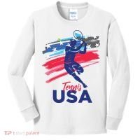USA Tennis Support The Team Shirts USA Tennis Lover Kids Long Sleeve Shirt thumb 0