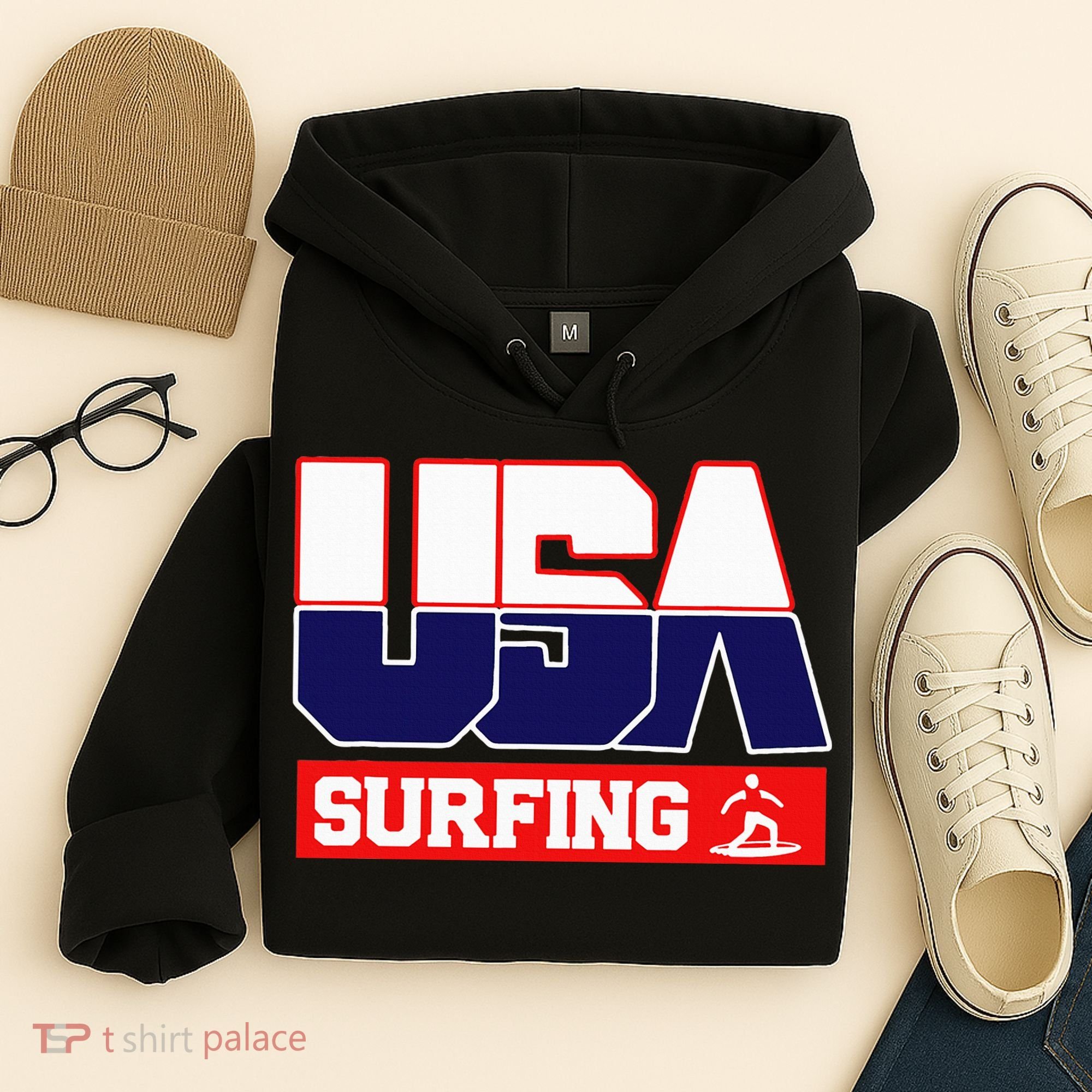 Usa Team Surfing American Sports Hoodie