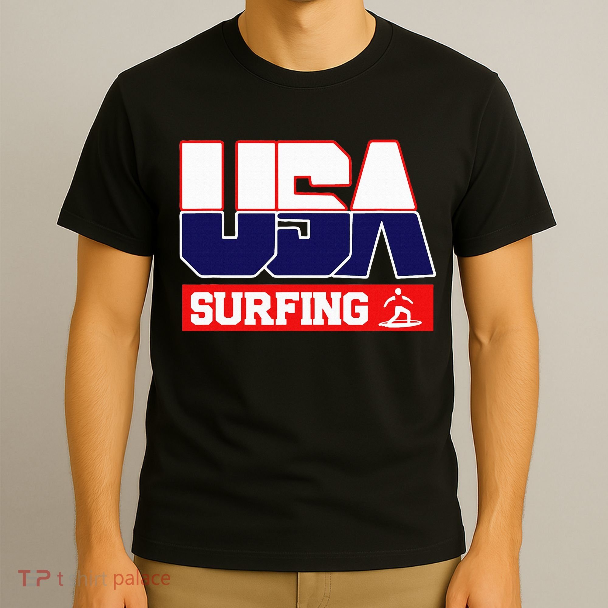 Usa Team Surfing American Sports T-Shirt