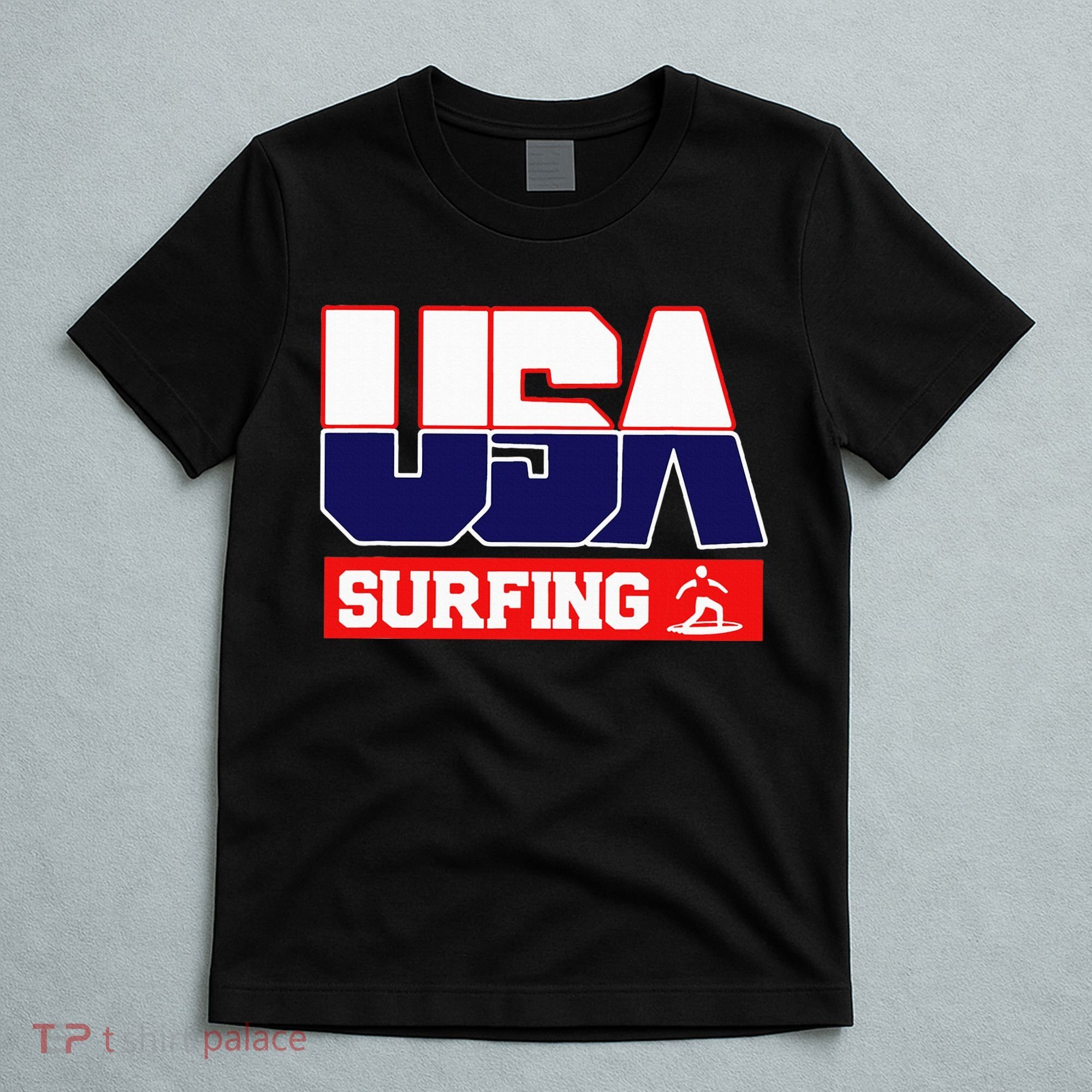 Usa Team Surfing American Sports T-Shirt