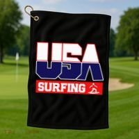 Usa Team Surfing American Sports Golf Towel thumb 1