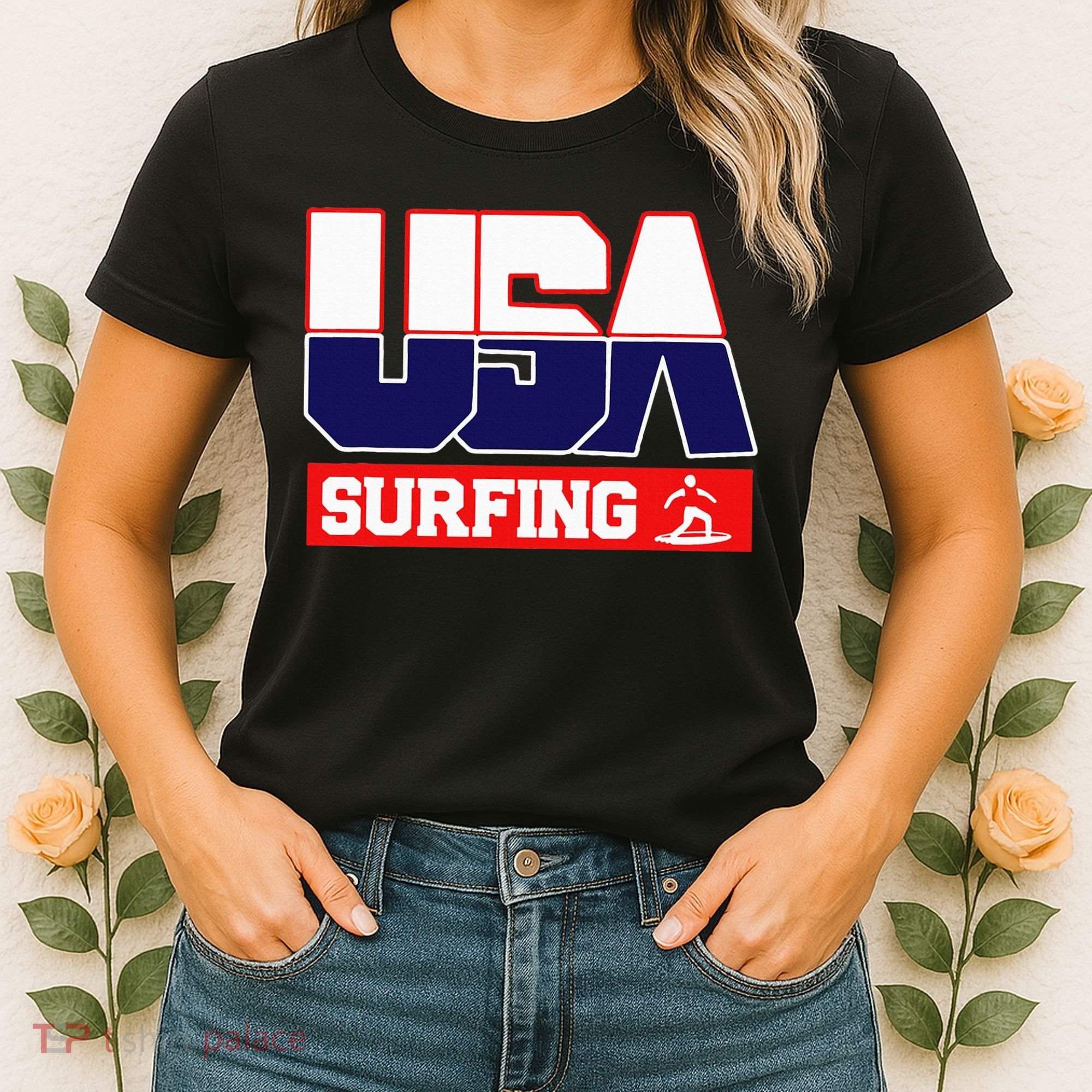 Usa Team Surfing American Sports Women's T-Shirt