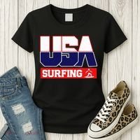 Usa Team Surfing American Sports Women's T-Shirt thumb 3