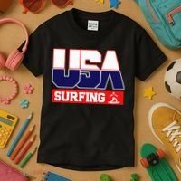 Usa Team Surfing American Sports Kids T-Shirt thumb 3