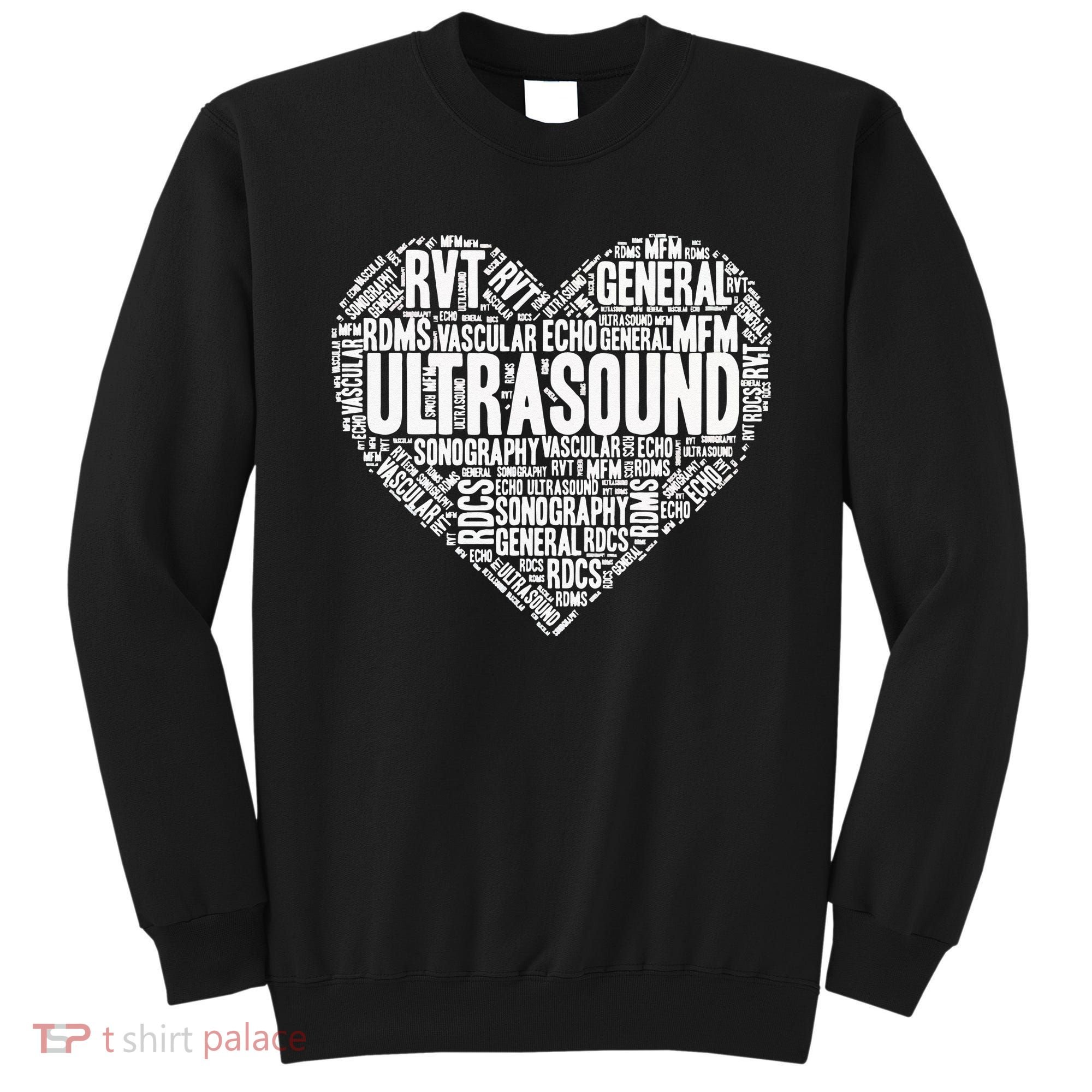 Ultrasound Tech Sonographer Radiology Sonography Heart 2 Sweatshirt