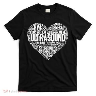 Ultrasound Tech Sonographer Radiology Sonography Heart 2 T-Shirt
