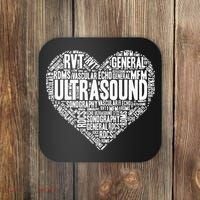 Ultrasound Tech Sonographer Radiology Sonography Heart 2 Coaster thumb 0