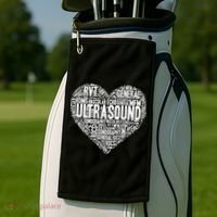 Ultrasound Tech Sonographer Radiology Sonography Heart 2 Golf Towel thumb 2