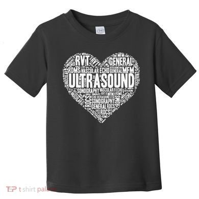 Ultrasound Tech Sonographer Radiology Sonography Heart 2 Toddler T-Shirt