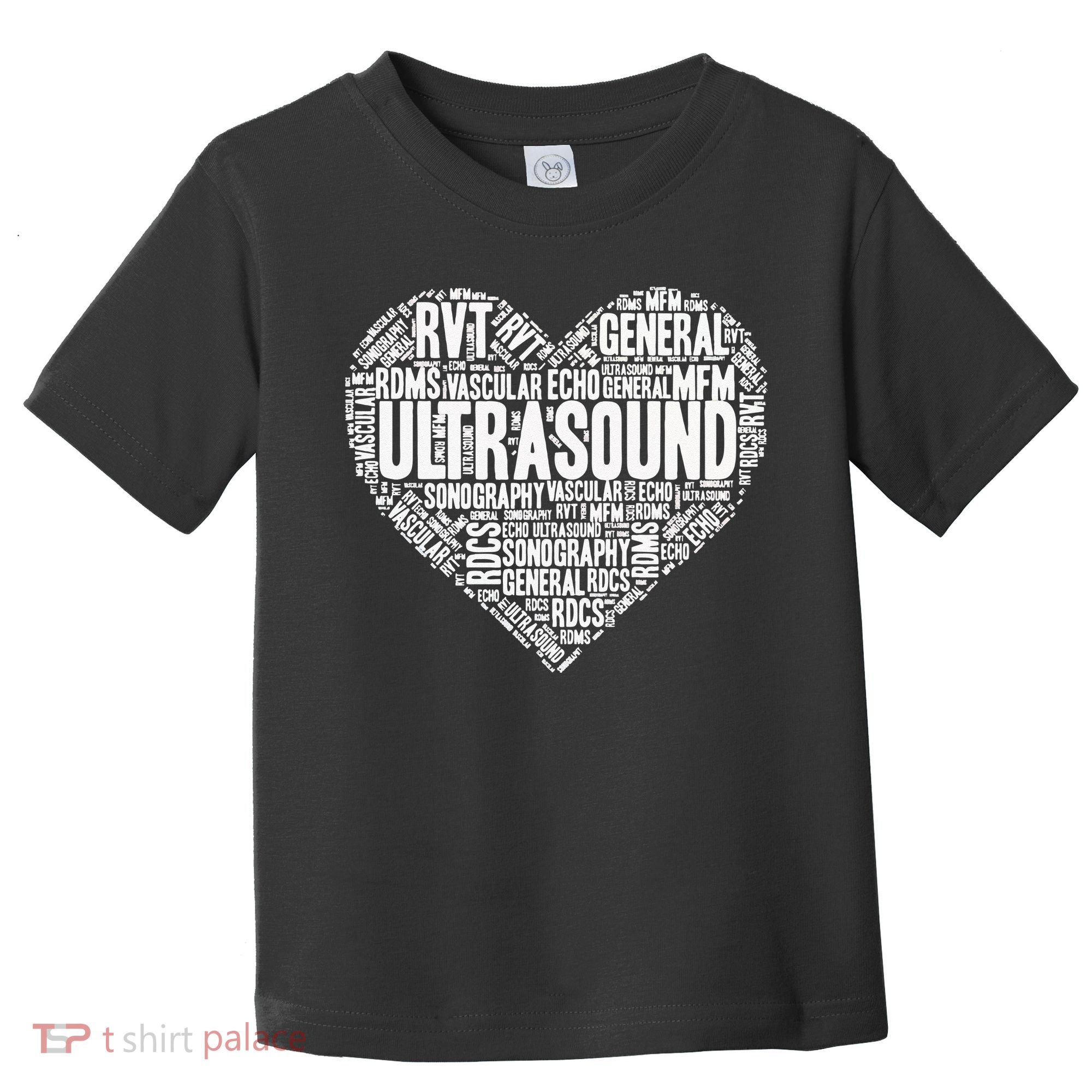 Ultrasound Tech Sonographer Radiology Sonography Heart 2 Toddler T-Shirt