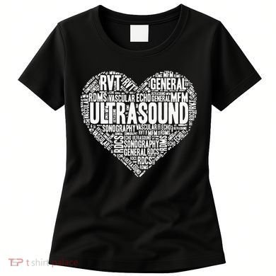 Ultrasound Tech Sonographer Radiology Sonography Heart 2 Women's T-Shirt