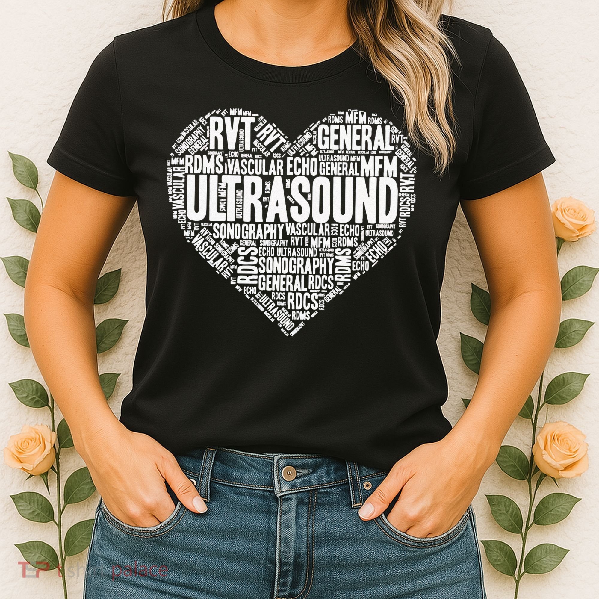 Ultrasound Tech Sonographer Radiology Sonography Heart 2 Women's T-Shirt
