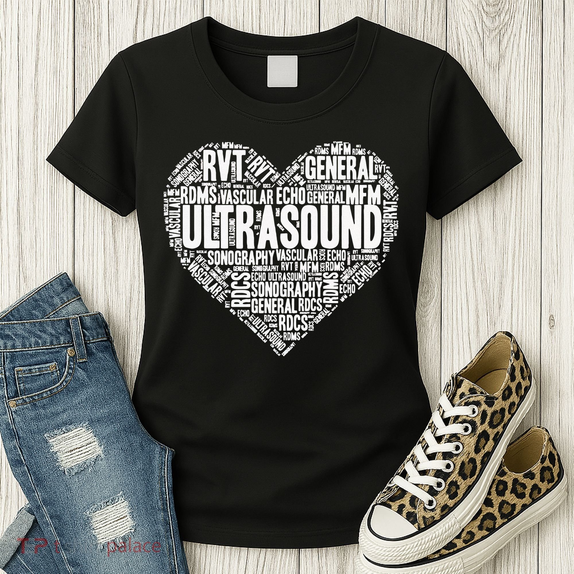 Ultrasound Tech Sonographer Radiology Sonography Heart 2 Women's T-Shirt