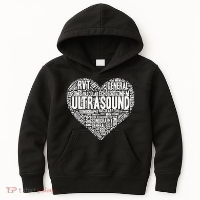 Ultrasound Tech Sonographer Radiology Sonography Heart 2 Kids Hoodie