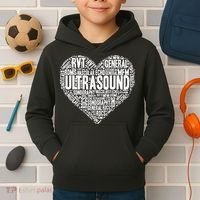 Ultrasound Tech Sonographer Radiology Sonography Heart 2 Kids Hoodie thumb 2