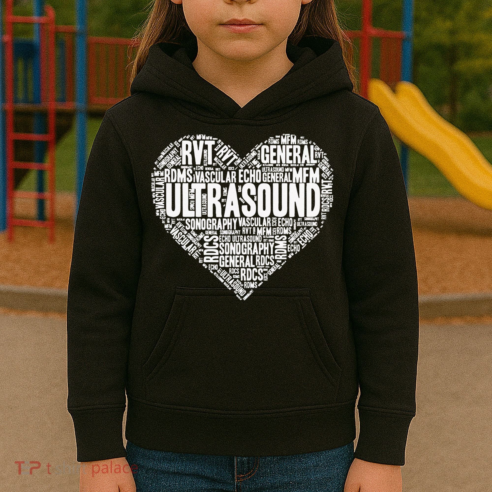 Ultrasound Tech Sonographer Radiology Sonography Heart 2 Kids Hoodie