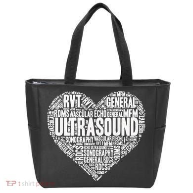 Ultrasound Tech Sonographer Radiology Sonography Heart 2 Tote Bag