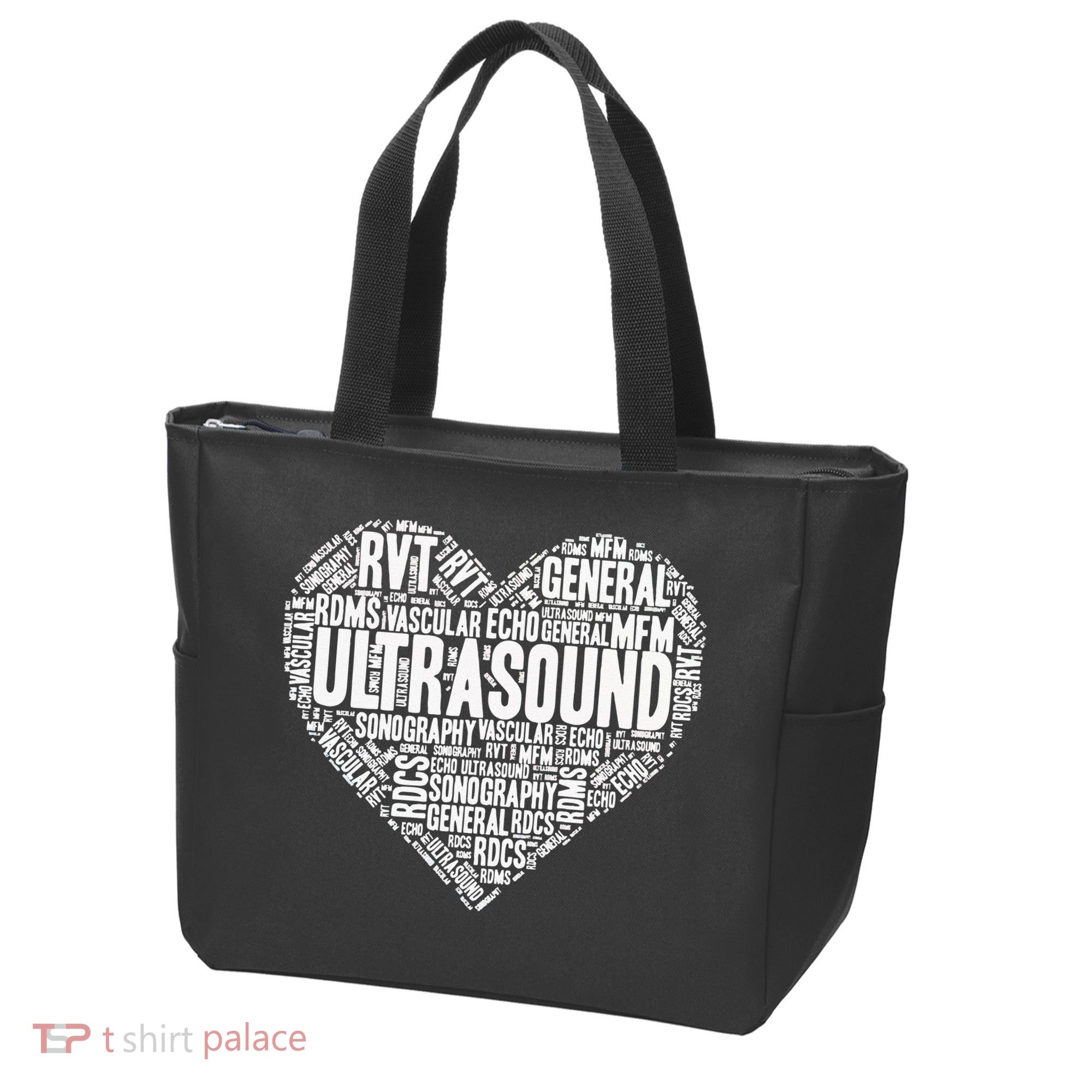 Ultrasound Tech Sonographer Radiology Sonography Heart 2 Tote Bag