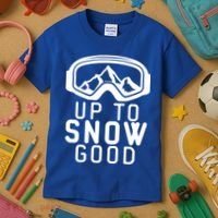 Up To Snow Good Ski Goggles Mountain Snowboarder Skiing Gift Cool Gift Kids T-Shirt thumb 3