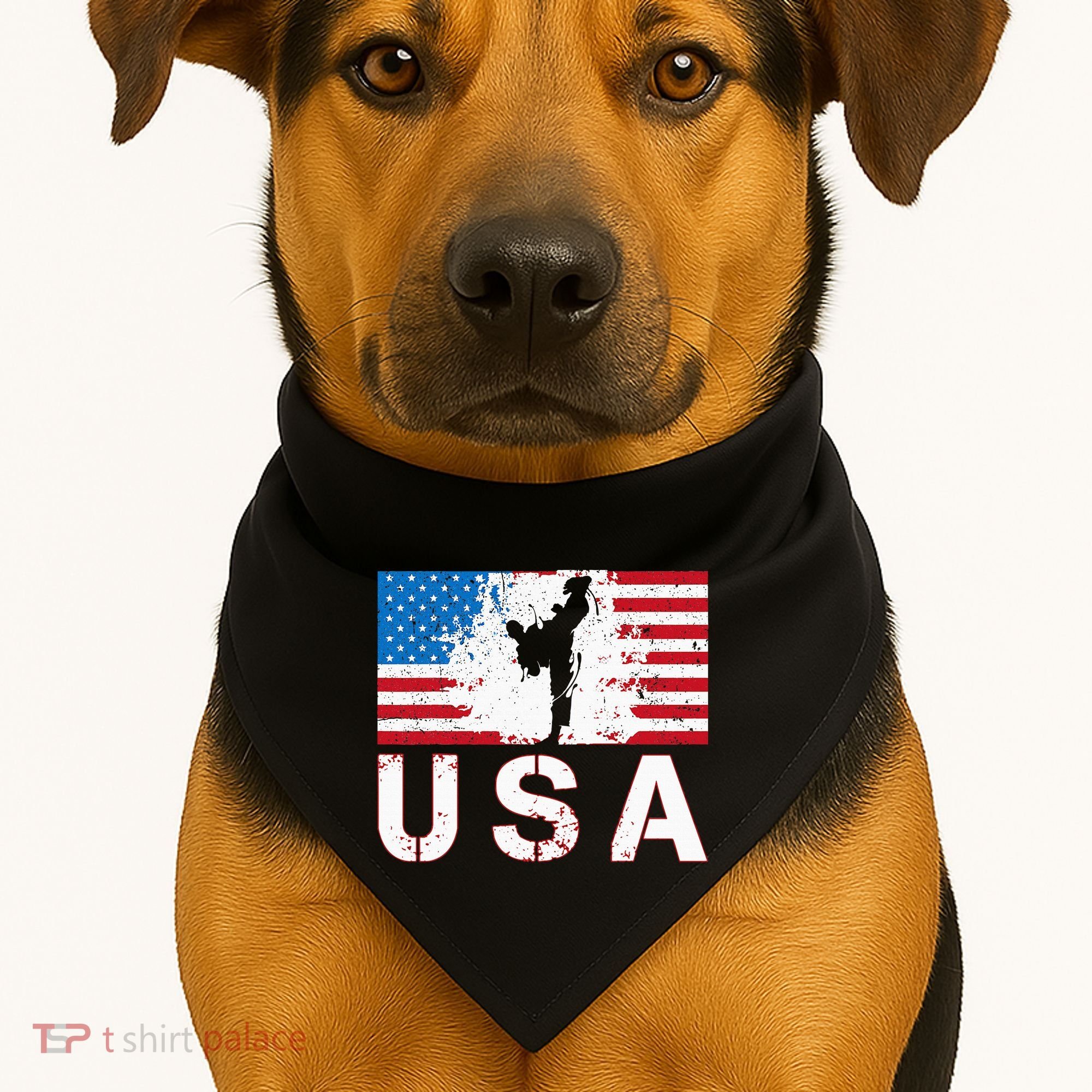 Usa Taekwondo Team American Flag Us Martial USA-Made Doggie Bandana