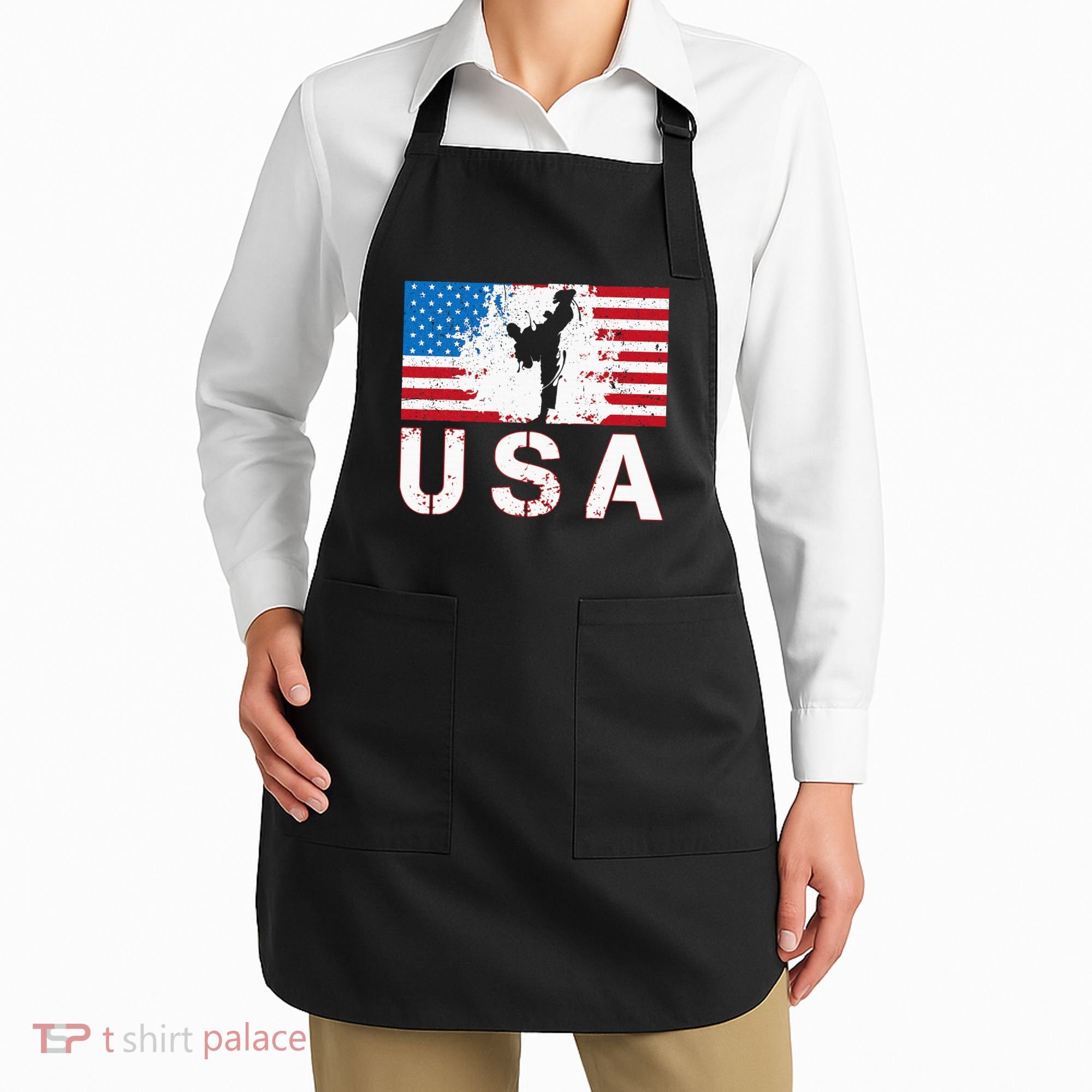 Usa Taekwondo Team American Flag Us Martial Apron