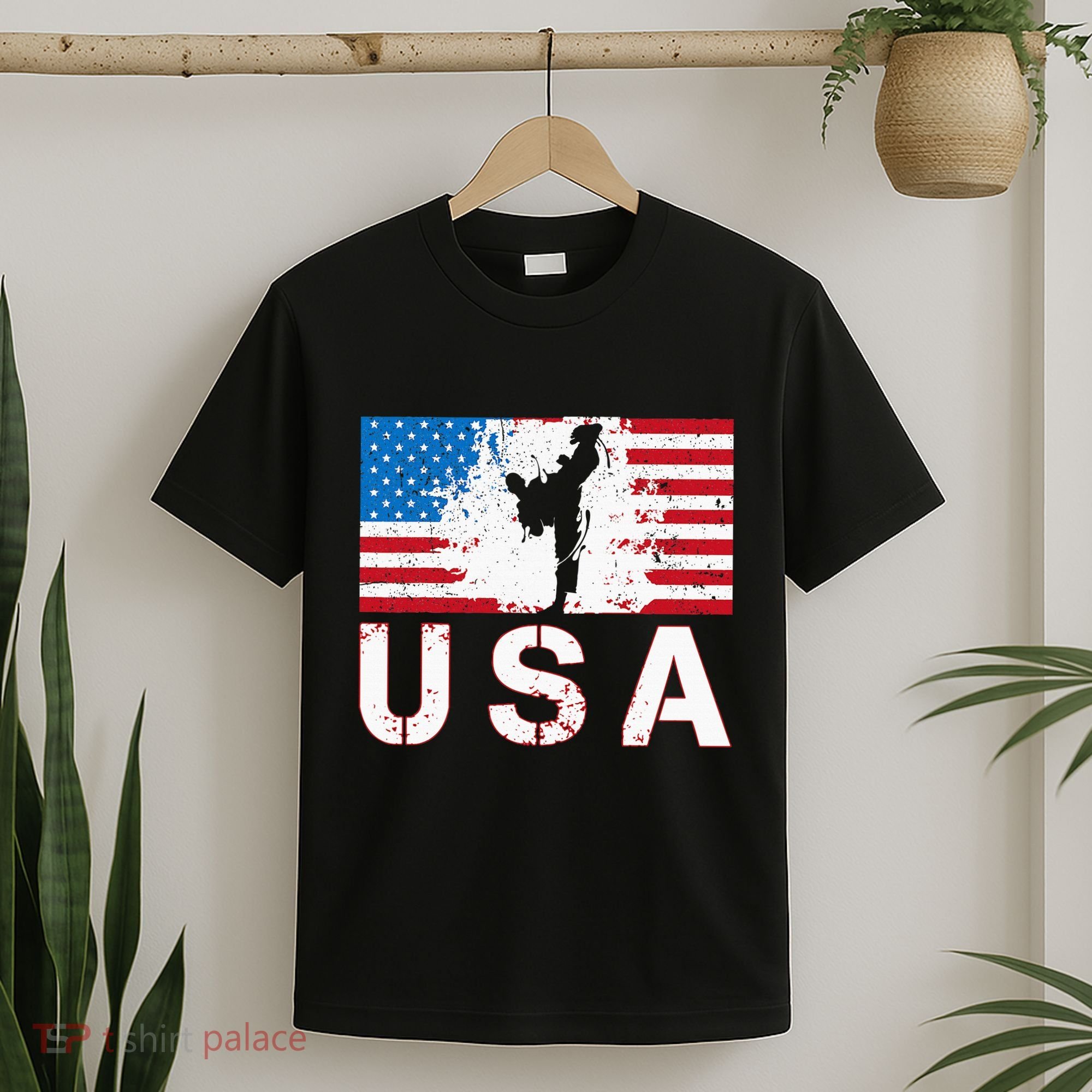 Usa Taekwondo Team American Flag Us Martial T-Shirt