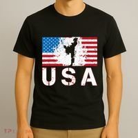 Usa Taekwondo Team American Flag Us Martial T-Shirt thumb 3