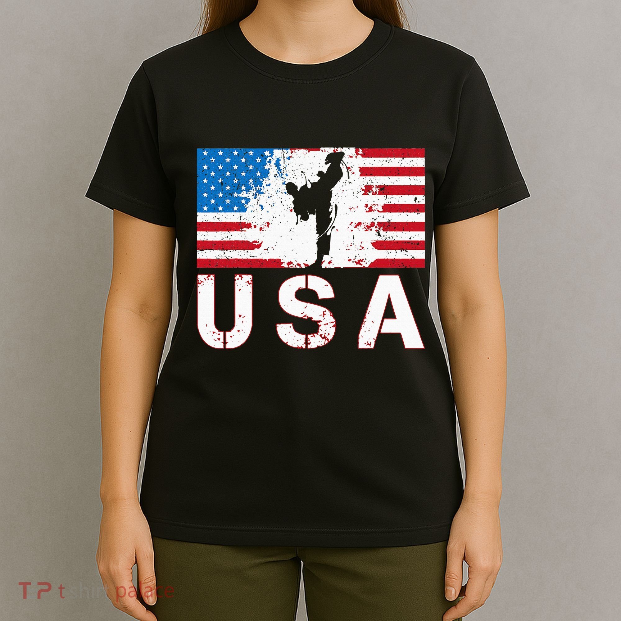 Usa Taekwondo Team American Flag Us Martial T-Shirt