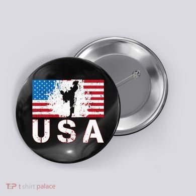 Usa Taekwondo Team American Flag Us Martial Button