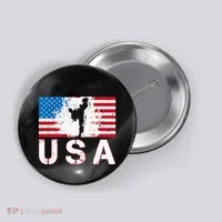 Usa Taekwondo Team American Flag Us Martial Button thumb 0