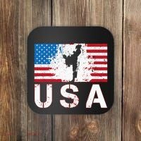 Usa Taekwondo Team American Flag Us Martial Coaster thumb 0