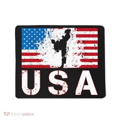 Usa Taekwondo Team American Flag Us Martial Mousepad