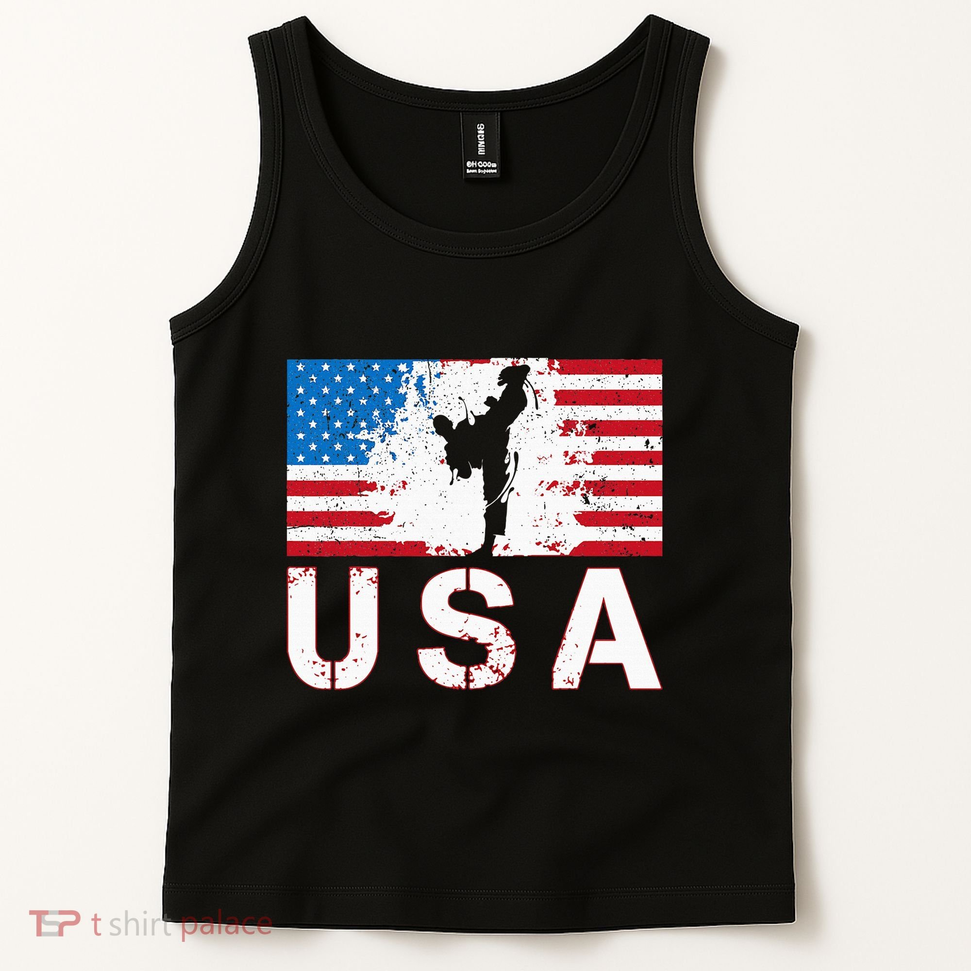Usa Taekwondo Team American Flag Us Martial Tank Top