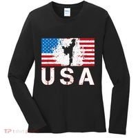 Usa Taekwondo Team American Flag Us Martial Women's Long Sleeve Shirt thumb 0