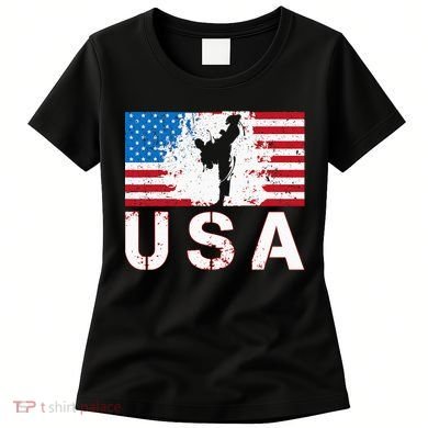 Usa Taekwondo Team American Flag Us Martial Women's T-Shirt