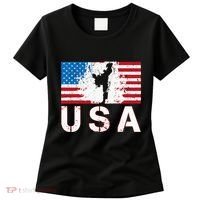 Usa Taekwondo Team American Flag Us Martial Women's T-Shirt thumb 0