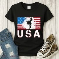 Usa Taekwondo Team American Flag Us Martial Women's T-Shirt thumb 3