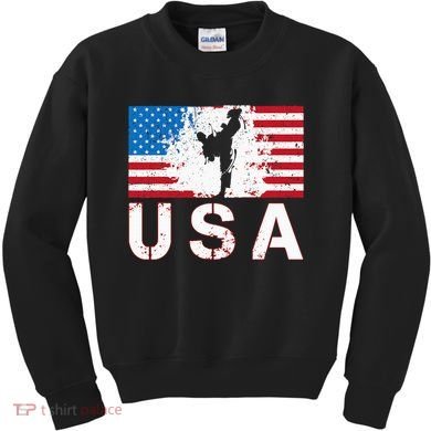 Usa Taekwondo Team American Flag Us Martial Kids Sweatshirt