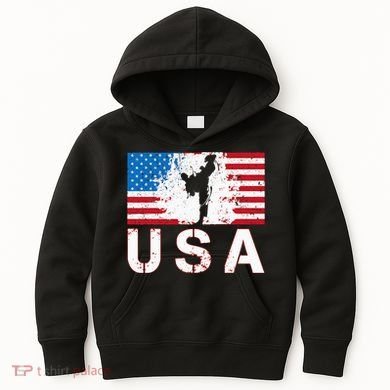 Usa Taekwondo Team American Flag Us Martial Kids Hoodie